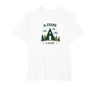 A-Frame Cabin Rustic Mountain Retreat T-Shirt, Men's Big and Tall, White, 4X Tall