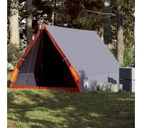 A-Frame Camping Tent 2-Person Grey, Waterproof 185T Polyester PU Coated, Easy Set Up Shelter for Outdoor Backpacking & Portable Sleeping Gear