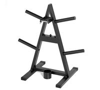 A-Frame Weight Plate Tree for 1" Olympic Plates - Holds 300 lbs, Dumbbell Rack and Home Gym Storage Stand - Organize Your Workout Area !