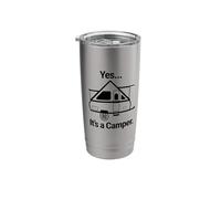 A-Frame Yes It's a Camper Adventure Tees, Tops & Accessories Stainless Steel Insulated Tumbler