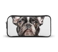 A French Bulldog Pencil Case - Large Aesthetic Makeup Bag Multi-Purpose Pencil Pouch Cute Cosmetic Bag with Zipper Closure for Office, Home, Study & Travel