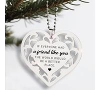 “A Friend Like You” Heart Ornament, Thoughtful Gifts for Best Friend, Appreciation Quote Keepsake Hanging Ornaments WHH20