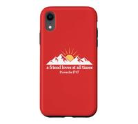 A Friend Loves at All Time Sign Proverbs 17 17 Bible Verse Case for iPhone XR