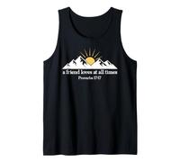 A Friend Loves at All Time Sign Proverbs 17 17 Bible Verse Tank Top