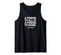 A Friend to All Aristotle Saying of a Philosopher Tank Top