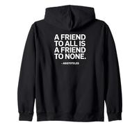 A Friend to All Aristotle Saying of a Philosopher Zip Hoodie