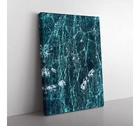 A Frozen Lake In Abstract Modern Canvas Wall Art Print Ready to Hang, Framed Picture for Living Room Bedroom Home Office Décor, 50x35 cm (20x14 Inch)