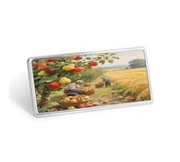 A Fruitful Orchard Stainless Steel Name Plate with Pin,Durable Personalized Name Tags,Name Badge for Business Work Lable Sign 1.4 * 2.8 in