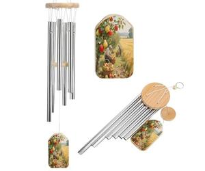 A Fruitful Orchard Wind Chimes with 6 Aluminum Tubes,Large Wind Chimes,Soothing Melodic Tones, Outdoor Wind Chimes for Balcony, Garden, Patio Decoration