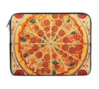 A Full Pizza Laptop Sleeve 12inch Laptop Protective Case for Women Men Shockproof Computer Cover Portable Notebook Briefcases Computer Carrying Bag Lap Top Protector Compatible with Notebooks
