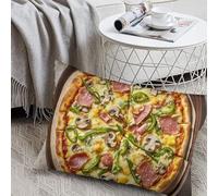 A Full Pizza Pillow Cover Soft Throw Pillow Cover Hidden Zipper Rectangular Lumbar Pillow Covers Decorative Body Cushion Case Pillowcase for Sofa Couch Bedroom 12 "x20