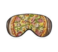 A Full Pizza Sleep Mask Light Block-Out Eye Mask for Side Sleeper Pressure-Free Soft Night Blindfold with Adjustable Strap Breathable Sleep Eye Cover for Travel