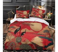A Fusion of Abstract Chinese Style And African Tribal Art Duvet Cover 3D Printed Bedding Set for Kids Teens Adults Microfibre Quilt Cover Bed Decor 3Pcs Super King（260x220cm）