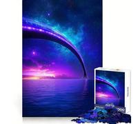 A Futuristic Glowing Bridge over An Alien Sea 1000 Pieces Puzzles for Adults Strong Memory Quality Print Fun Challenge Night Fun (38x26cm)