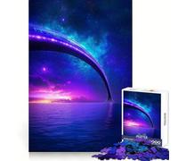 A Futuristic Glowing Bridge over An Alien Sea Jigsaw for Teenagers1000 Pieces Calm Game Bright Color Fun Challenge Christmas Surprise (50x75cm)