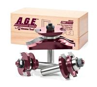 A.G.E. Series by Amana Tool MD502 Raised Panel Door Making Carbide Tipped Router Bit Set with Back Cutter with 1/2-Inch Shank, 3-Piece