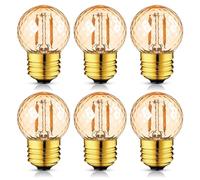 A,G40 LED Edison Bulb 1W E27 Base Replacement Lamp 2200K Ice Diamond Amber Glass Golfball Vintage Light Bulb 110/220V