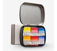 A. Gallo : Handmade Watercolour Paint : Essentials 6 Set : Metal Tin : 6 Half Pans in a Gift Box