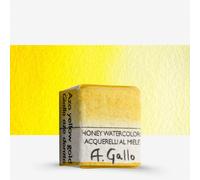A. Gallo : Handmade Watercolour Paint : Half Pan : Azo Yellow Gold