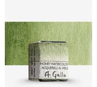 A. Gallo : Handmade Watercolour Paint : Half Pan : Green Earth Warm