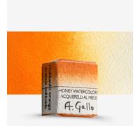 A. Gallo : Handmade Watercolour Paint : Half Pan : Hokkaido Orange