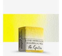 A. Gallo : Handmade Watercolour Paint : Half Pan : Lemon Yellow