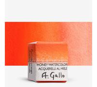 A. Gallo : Handmade Watercolour Paint : Half Pan : Pyrrole Orange