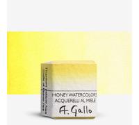 A. Gallo : Handmade Watercolour Paint : Half Pan : Titanium Yellow Hue