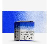 A. Gallo : Handmade Watercolour Paint : Half Pan : Ultramarine Blue, Dark