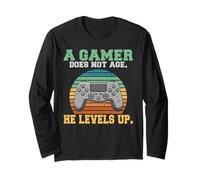 A Gamer Does not Age he Levels up lustiges Gaming Long Sleeve T-Shirt