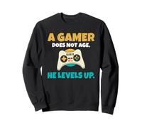 A gamer does not age he levels up lustiges Gaming Sweatshirt