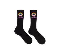 A Gay In A Manger Christmas Funny/Novelty Design Black cotton Socks, Design To The Side Fits Size UK 6 Up To 12
