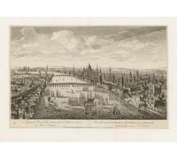 A General View of the City of London next to the River Thames. After a mid-18th century work by an unidentified artist printed in London. Poster Print by Ken Welsh (19 x 14)