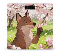 A Gentle Sniff in The Cherry Breeze Bathroom Scale Automatic Power On/Off Body Scales LCD Backlight Display Square Digital Scale Rounded Corners Bathroom Scales for Home Bedrooms