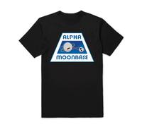 A GERRY ANDERSON Space: 1999 Moonbase Alpha T-Shirt (UK, Alpha, XXL, Regular, Regular, Black)