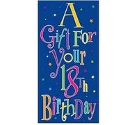 A gift For Your 18th Birthday Money Wallet - Blue Stars - Blank inside for your own message - (cam398)