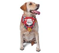A Gift From Santa Claus Printed Graphic Pet Triangle Scarf For Dogs & Cats, Adjustable Cute Pet Bandana For & Photo Shoots