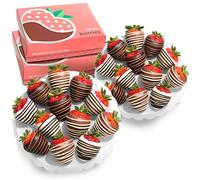 A Gift Inside 24 DarkMilkWhite Delight Chocolatey Covered Strawberries, Strawberry, 1 Count