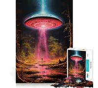 A Girl And Her UFO 1000 Piece Jigsaw Puzzle for Adults Mindful Game High Def Print Happy Challenge Thoughtful Gift (38x52cm)