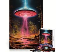 A Girl And Her UFO Jigsaw Puzzles 1000 Pieces for Adults Think Sharper True Detail Home Play Christmas Surprise (38x26cm)