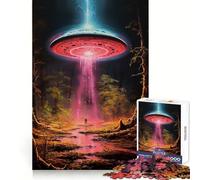 A Girl And Her UFO Jigsaw Puzzles 1000 Pieces for Adults Think Sharper True Detail Home Play Christmas Surprise (50x75cm)
