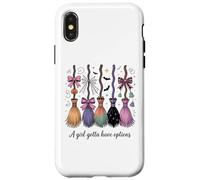 A girl gotta have options witch brooms graphic tee for women Case for iPhone X/XS