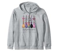 A girl gotta have options witch brooms graphic tee for women Zip Hoodie