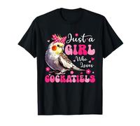 A Girl Loves Cockatiels Cute Bird Bow Tie Costume Women T-Shirt