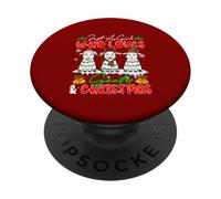 A Girl Loves Goats And Christmas Three Santa Reindeer Elf PopSockets Adhesive PopGrip