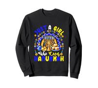 A Girl Loves Hanukkah Menorah Rainbow Jewish Family Women Sweatshirt