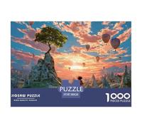 A Girl Riding on Her Skateboard in Cappadocia 1000 Piece Sturdy Cardboard Jigsaw Puzzles Kitten Unique Challenging Creative Game Puzzles for Toddlers 38x26cm/1000pcs