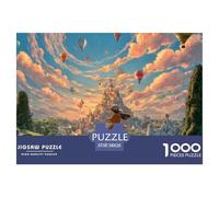 A Girl Riding on Her Skateboard in Cappadocia 1000 Piece Sturdy Cardboard Jigsaw Puzzles Kitten Vibrant Imagery Creative Game Puzzles As Home Decoration38x26cm/1000pcs