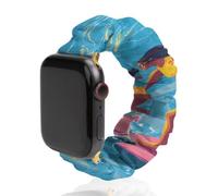 A Girl Surfing on The Waves Elastic Smartwatch Replacement Bands