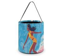 A Girl Surfing on The Waves Halloween Tricking Or Treating Bag